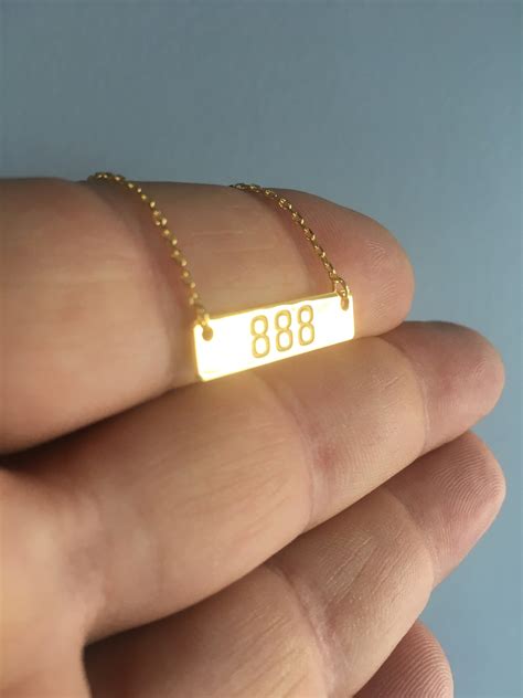 888 Angel Number Necklace .